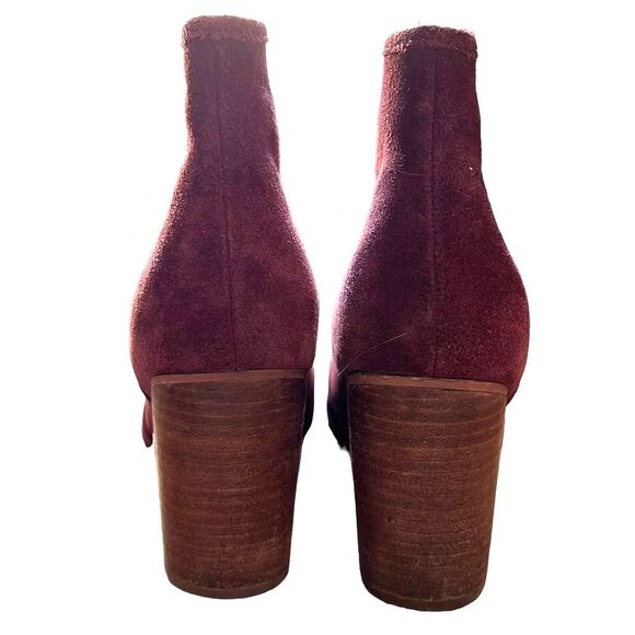 Splendid Lakota Leather Suede Chunky Heel Ankle Booties 10 - Picture 4 of 11